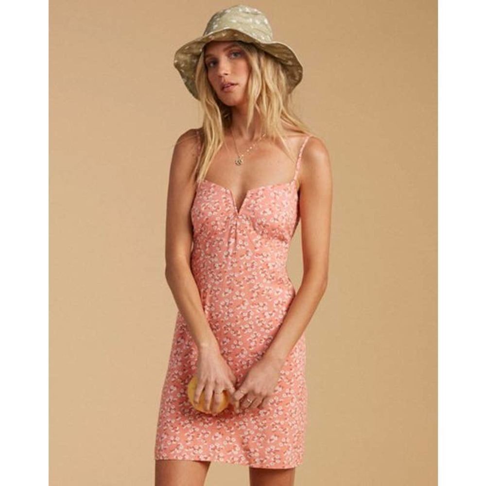 Billabong x The Salty Blonde Just Because Woven Mini Dress Size M